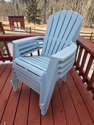 4 Plastic Adirondack Chairs