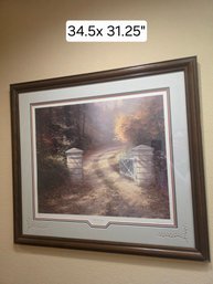 'The Autumn Gate' By Thomas Kinkade Lithograph