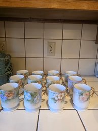 Antique Hand-Painted Coffee/Tea Cups