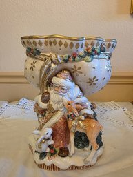 Fitz & Floyd Vintage Santa Vase