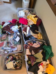 Fabric Scraps & Ribbon