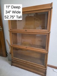 3-Tier Barrister Bookcase With Topper And Base