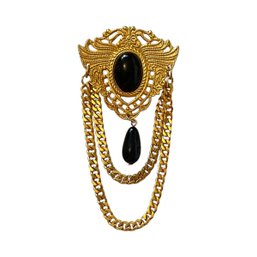 Victorian Revival Mourning Mimic Vintage Brooch