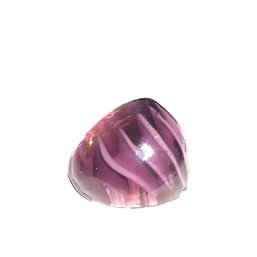 Blown Art Glass Studio Purple Swirl Ring