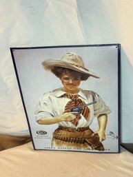 Lot #45: Retro Reproduction Embossed Tin Colt Firearms Sign