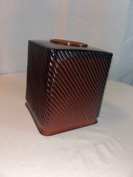 Lot 54: Vintage Colored Glass Tissue Box Cover