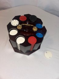 Lot 55: Poker Chip Caddy With Chips