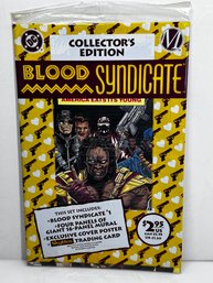1993 DC Blood Syndicate #1 Collector's Edition Sealed Set Trading Card, Poster, Wall Mural, And Book