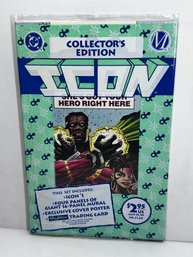 1993 DC ICON #1 Collector's Edition Still Sealed POSTER, TRADING CARD, BOOK, MURAL