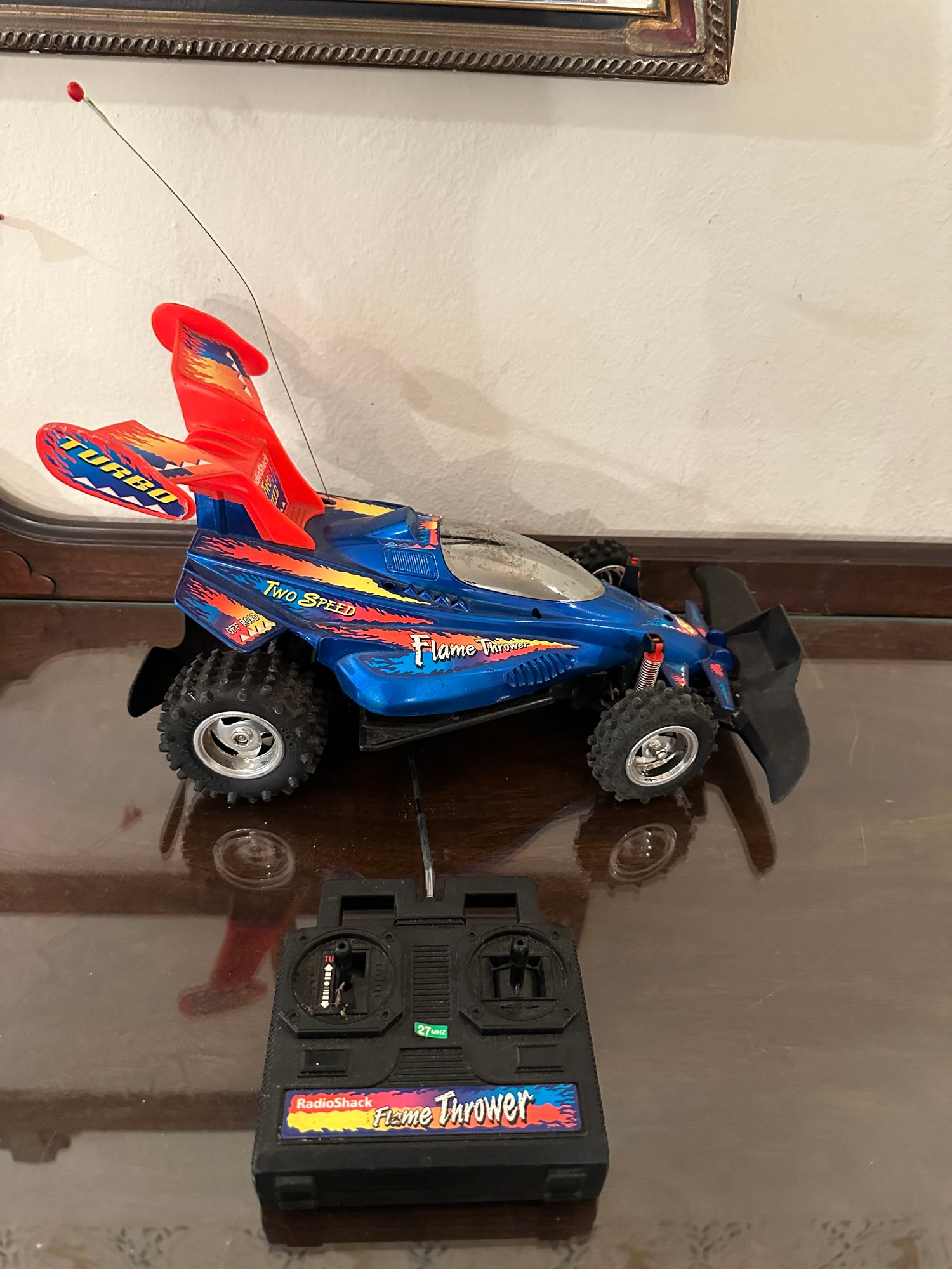 Vintage Radio Shack Off Road Flame Thrower RC Car #31810