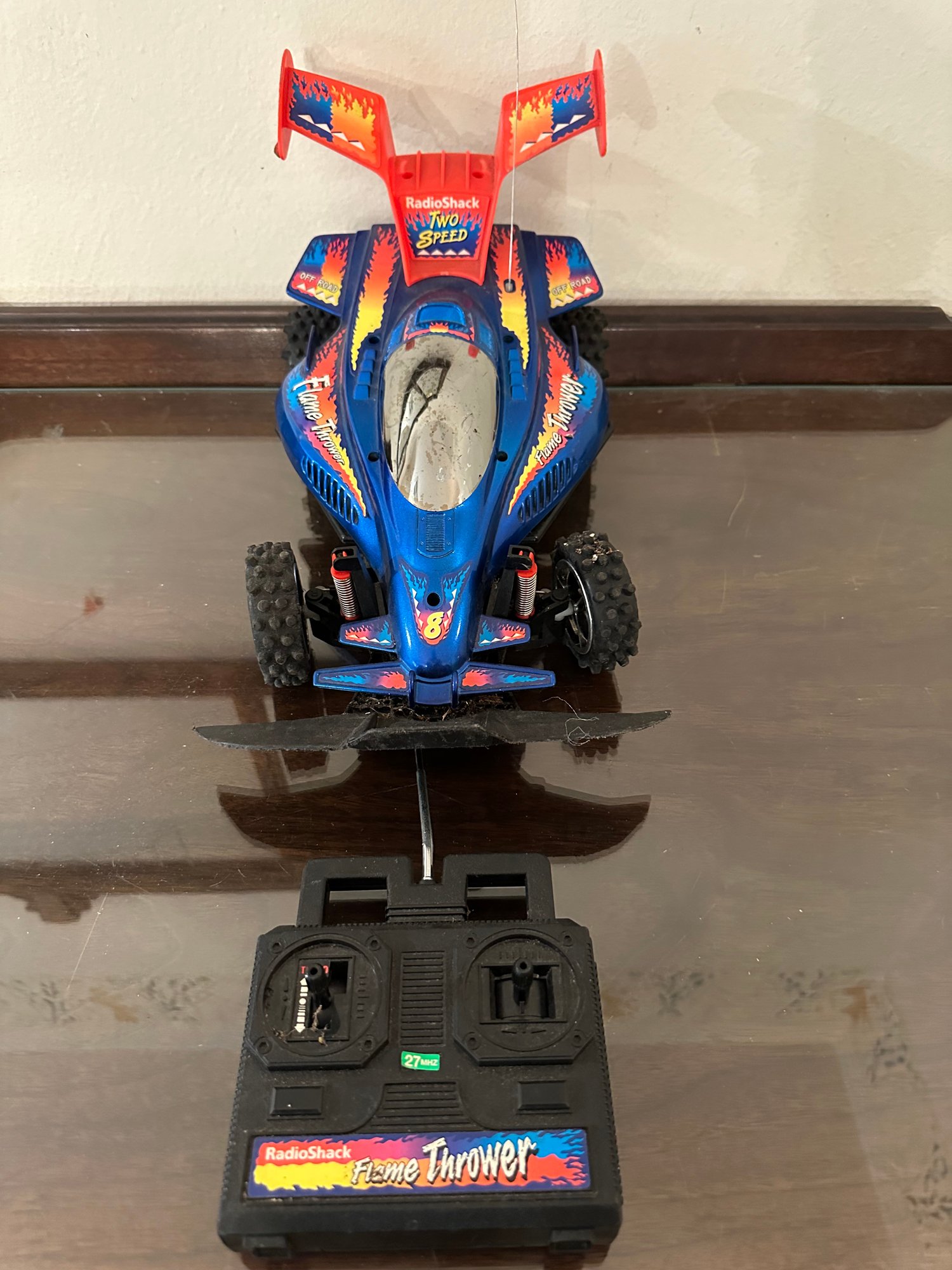 Vintage Radio Shack Off Road Flame Thrower RC Car #31810