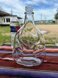 Clear Glass Unique Shaped Bottle