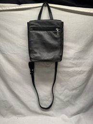 Black Wilsons Leather Pelle Studios Slim Crossbody Purse, Lots Of Pockets, Great Shape