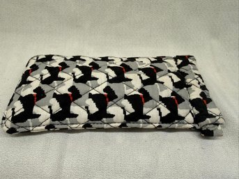 Rare Retired Vera Bradley Scotty Dogs Soft Quilted Push To Open Glasses Case