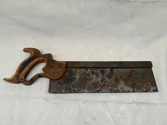17' Antique Henry Disston & Sons Steel Backsaw/dovetail Saw 12' Blade