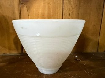 Vintage Milk Glass Ribbed Diffusser Lamp Shade For Floor Or Table Lamp