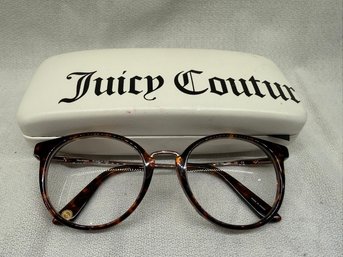 Juicy Couture Women's Prescription Eye Glasses With Hard Case In Tortoise Brown