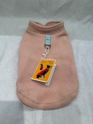 Brand New Peach Colored Fleece Dog Vest With Harness Attachment Loop Size Medium, By Gooby
