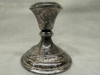 Crown Sterling Silver Vintage Single Candle Holder 3'