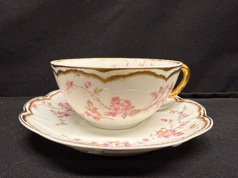 Vintage Haviland France Wright Tyndale Van Roden Tea Cup And Saucer (damage To Saucer, READ)