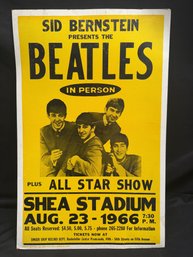 Vintage Style Beatles Concert Poster Cardboard 22' X 14'