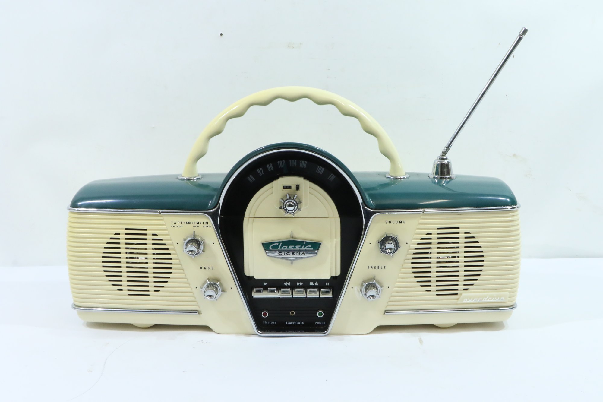 Cicena Overdrive Classic Portable AM FM Stereo Radio Cassette