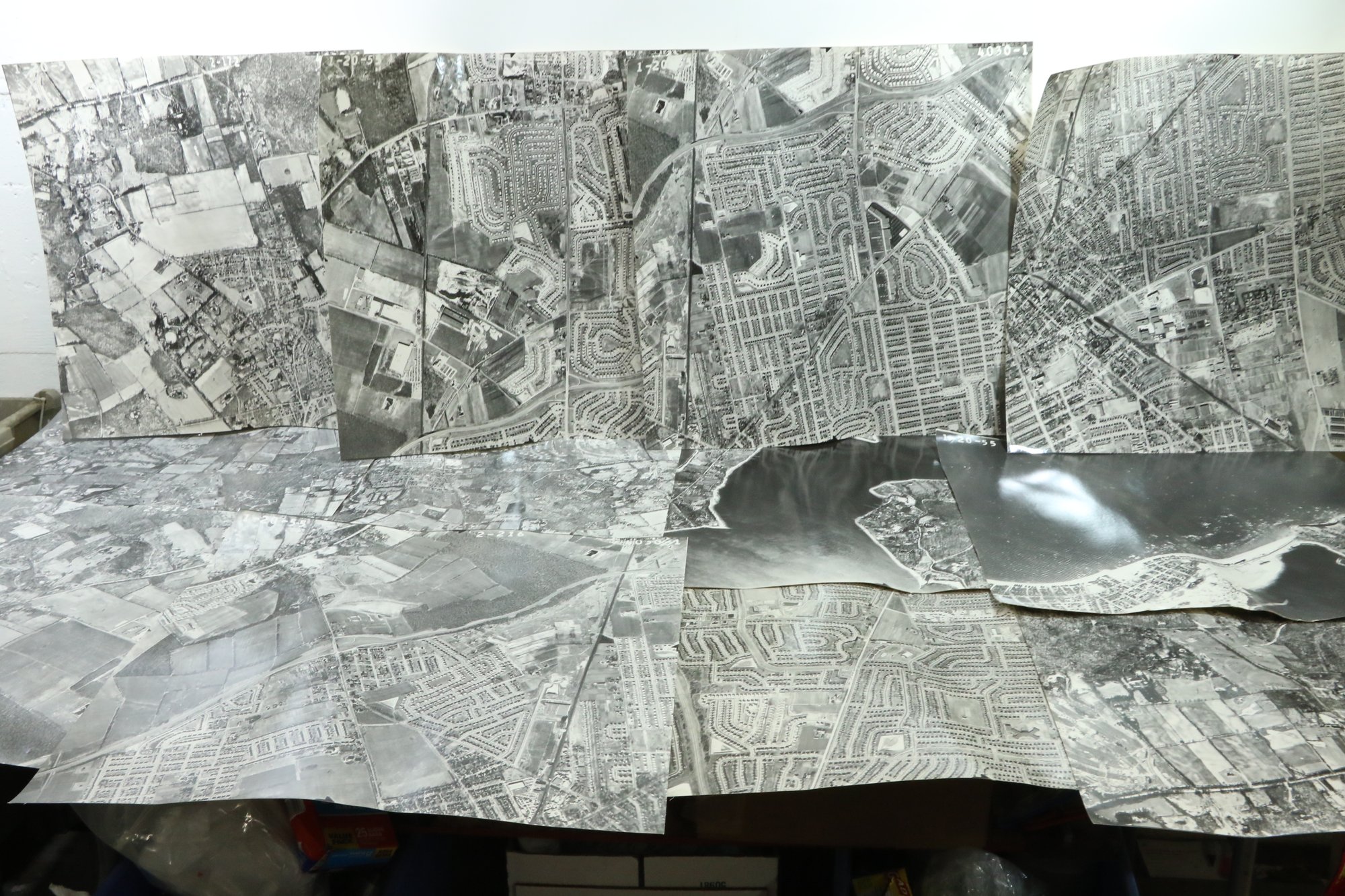 Very Rare Collection Of Vintage Canvas Backed Aerial Photographs From ...