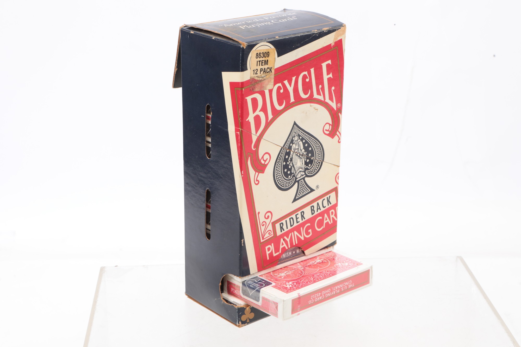 Bicycle Rider Back Box Rare Box Of Sealed Playing Card Sets (12) W/ Sales Display Box Bicycle ...