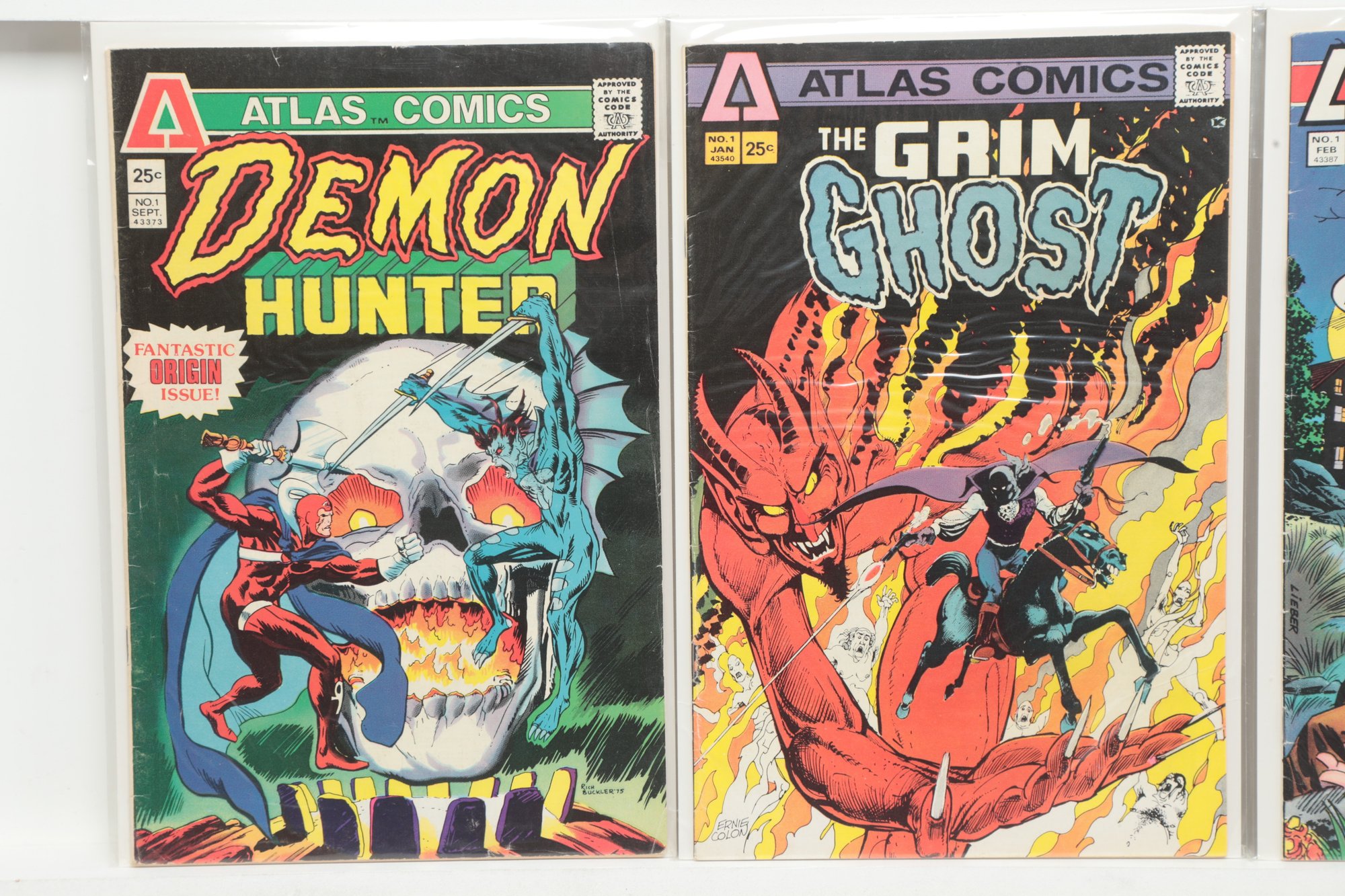 Lot Of Atlas Comic Books With #1's Demon Hunter 1 Grim Ghost 1 Tales Of ...