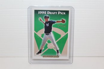 1993 Derek Jeter Draft Pick Card With Gold Name, Very Nice!