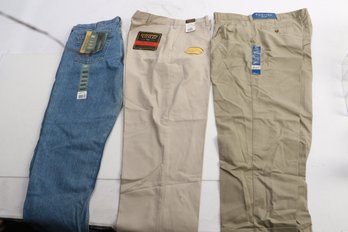 3 Pairs Of Men's Pants Size 2 -36 X 34   1 -36x30 New With Tags
