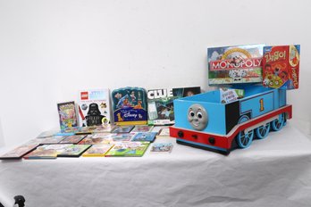Group Of Games And Children Books