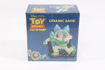 DisneyPixar Toy Story Ceramic Bank Featuring Buzz Lightyear, Presented In Its Original Retail Box.