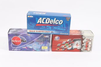 3pc Lot Collectible Die Cast Cars #20 Denny Hamlin, #20 Tony Stewart, #3 Dale Earnhardt