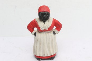 Vintage Black Americana Aunt Jemima Cast Iron Bank Front