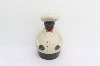 Vintage Black Americana Jolly Chef Cast Iron Bank