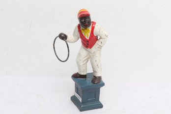 Vintage Black Americana Jocko Cast Iron Statue