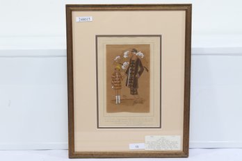 'tres Parisian' 1924 Original Art Deco Design Pochoir Engraved