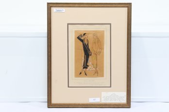 'Tres Parisian' 1924 Original Art Deco Engraving W/Pochoir Hand Color