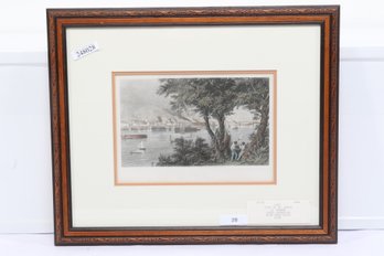 1872 City Of St. Louis - A. Warren Steel Engraving W/Hand Color