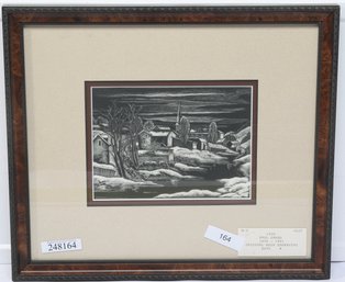 1939 Emil Ganso Original Wood Engraving