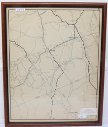 CA 1925 Fairfield County Town & City Map W/Identification Of Prominent Residences & Businesses