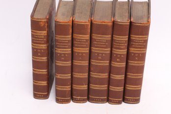 VOLTAIRE PHILOSOPHICAL DICTIONARY, 1824, 6 VOLS, LEATHER, SECOND EDITION