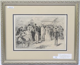 1872 Harpers Weekly Wood Engraving By Sol Eytinge