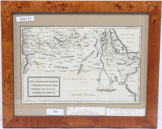 Libia Ethiopia, Nile River Running Through Ethiopia 1748 Copperplate Engraving By Isaac Basire