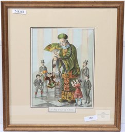 1882 'A Big Piece Of China' Circus Chromolithograph - Kelly