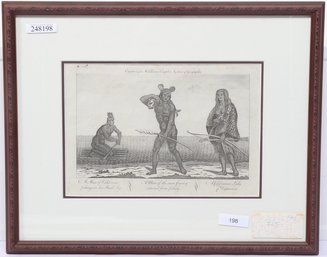 Circa 1770 Engraving Titled 'California Indians' For Middleton's Complete System Of Geography