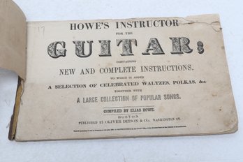 1851 GUITAR Instruction Book ELIAS HOWE