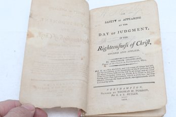 1804 Northampton The Safety Of Appearing At The Day Of Judgment, In The Righteousness Of Christ: Opened And Ap