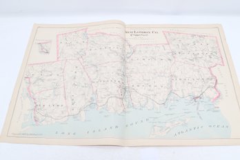 1893 Map New London County Connecticut  Hurd Atlas